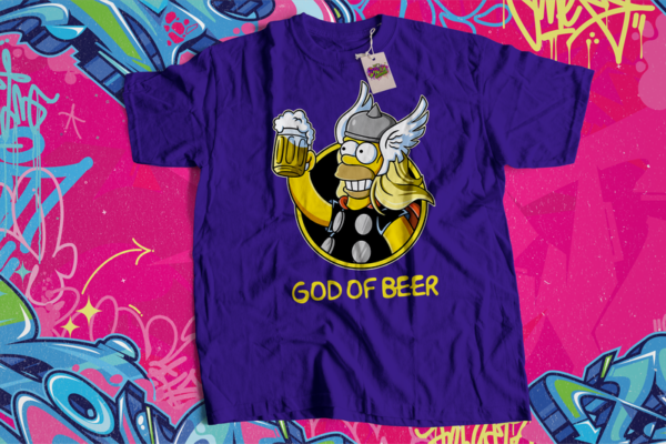 Homer Simpsons God Of Beer T Shirt